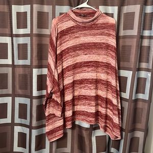 Joseph A Striped Poncho with sleeves
